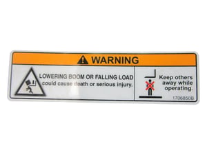 DECAL, CRUSH HAZARD WARNING