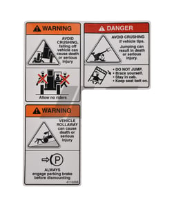 DECAL WARNING AVOID CRUSHING &