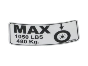 DECAL, WHEEL LOAD 1932E2