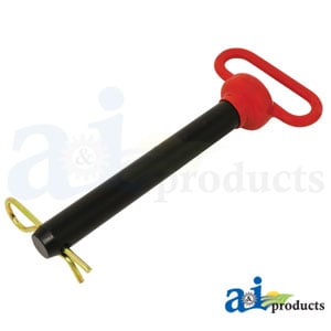 Hitch Pin, Red Handled 1` x 7 1/2`