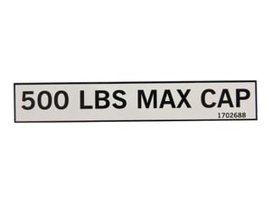DECAL, 500LB CAP
