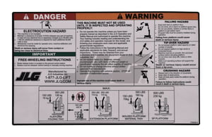 DECAL,WARING/INSTRUCTION