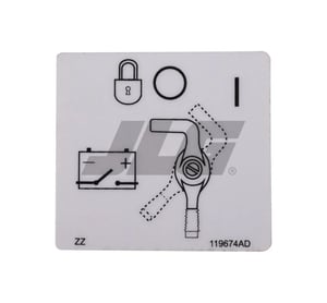 DECAL, EMER BATTERY DISCONNECT
