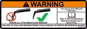 DECAL,WARNING BOOM PROP