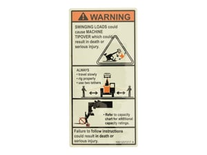 DECAL,DANGER SWINGING LOADS