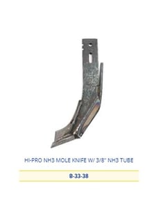 Image of SPRAY EQUIPMENT HI-PRO NH3 MOLE KNIFE W/ 3/8" NH3 TUBE #B-33-38