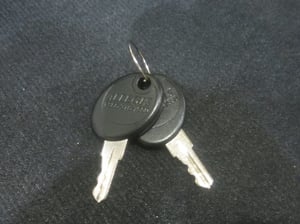 KEYS-SET OF TWO ON ONE RING