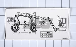 DECAL, LIFT DIAGRAM 340AJ