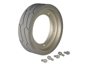 100 X 323 Non-Marking Tire/Wheel Assembly with Bolts