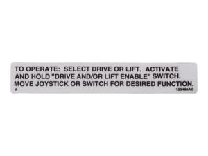 SJ-OPERATING INSTR LABEL