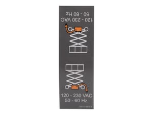 DECAL,CHARGER INPUT VOLTAGE