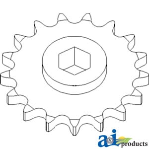 Sprocket, Row Unit; 17 Tooth / 80 Chain, Speed Up