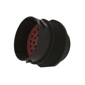 57M7544: Black External Electrical Connector Housing, 23 Cavities