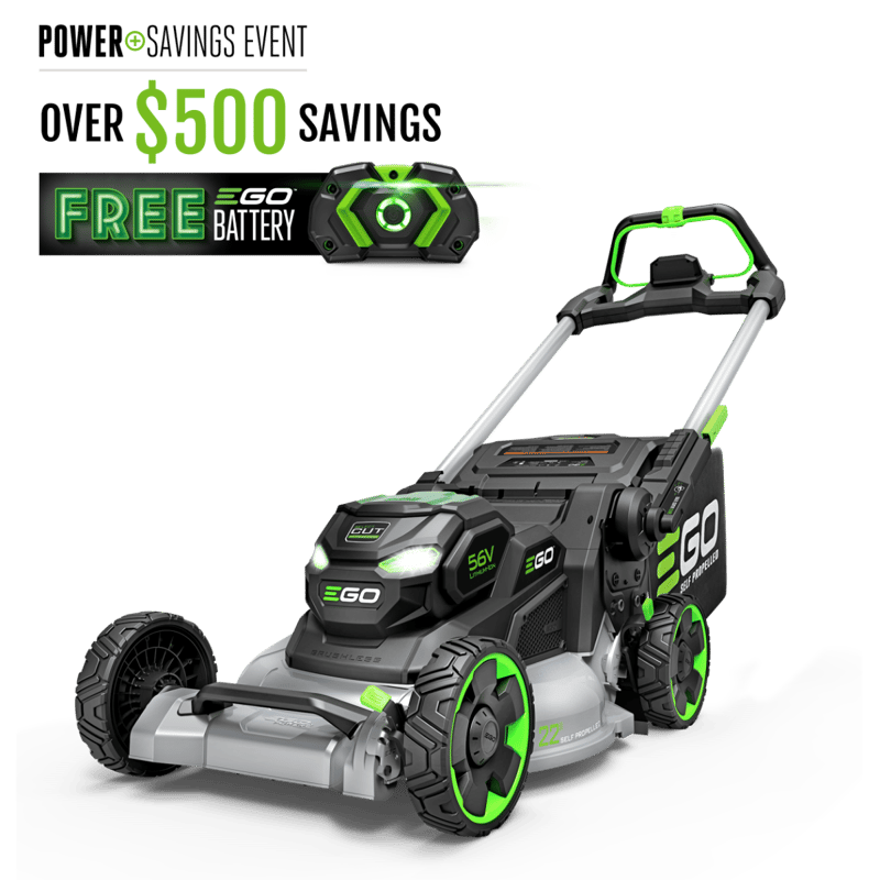 EGO Power+ LM2206SP 22" Aluminum Deck Select Cut™ Self-Propelled Lawn Mower with 10.0Ah Battery and 700W Turbo Charger