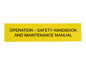 DECAL, SAFETY HANDBOOK
