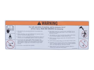 SAFE OPER. DECAL