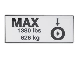 DECAL,MAX TIRE LOAD