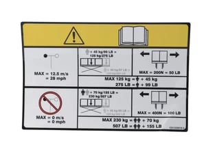DECAL,CAPACITY (507LBS/230KG)