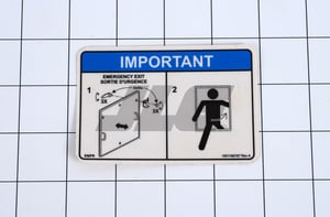 DECAL,REAR EMERGENCY EXIT