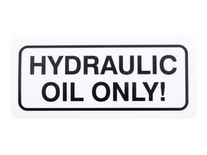 DECAL,HYDRAULIC OIL ONLY