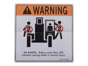 NO RIDERS DECAL