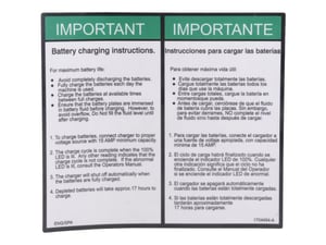 DECAL,CHARGING INSTR ENG/SPA