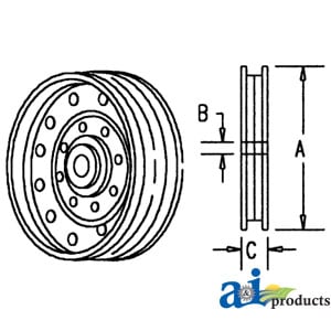 Pulley, Flanged Idler