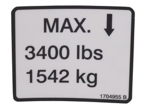 DECAL, MAX LOAD