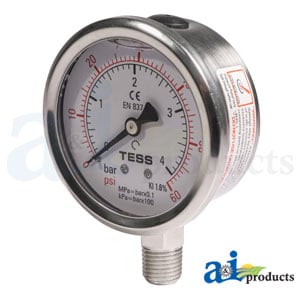 Gauge, 60 Lb.; Glycerin Filled
