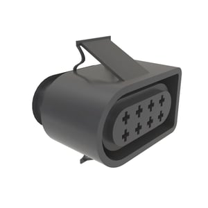 57M10225: Black External Electrical Connector Housing, Cavities 8