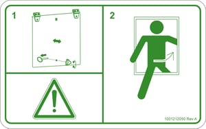 DECAL,EMERGENCY EXIT ISO