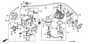 CARBURETOR ASSY. (BE37B C)