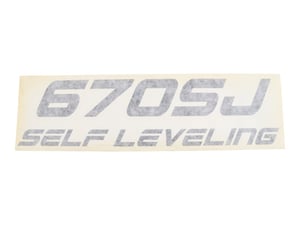 DECAL,670SJ SELF LEVELING