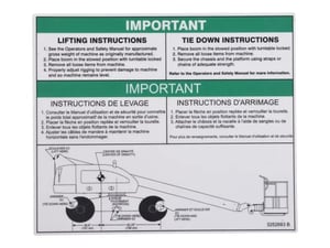 DECAL , LIFT DIAGRAM (ENG/FRE)