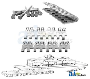 Alligator 125 RS Lacing, 8 - 24` Strips, 4 Pins &amp; Washers
