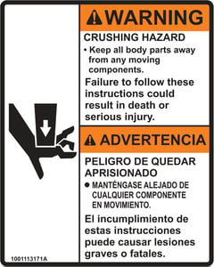 DECAL,HAND CRUSHING