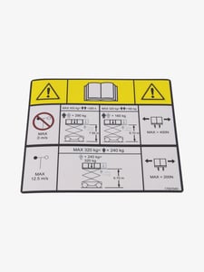 DECAL,CAPACITY, 450KG, 320KG