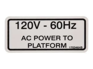 DECAL, AC POWER