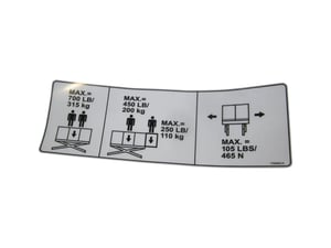 DECAL, CAPACITY (ANSI)