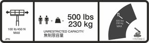 DECAL,500LB CAP. (ENG/JPN)