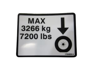 DECAL,MAX TIRE LOAD (7200 LB)