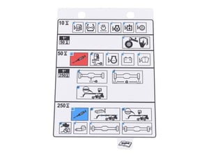 DECAL,MAINTENANCE CHART