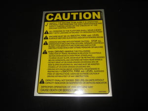 NAMEPLATE, CAUTION DECAL (PQ)