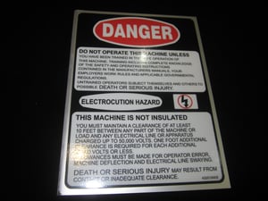 NAMEPLATE, DANGER