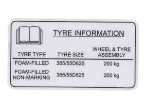DECAL,WHEEL ASSEMBLY MASS