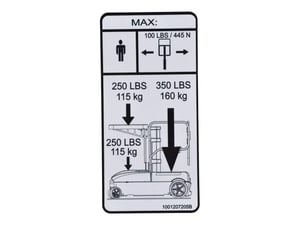 DECAL,CAPACITY