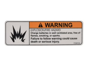 JLG® Warning Battery Explosion/Fire Hazard Decal