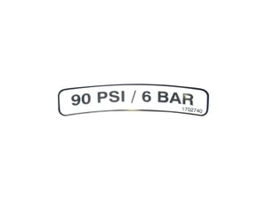 DECAL, TIRE PRESS (90 PSI)