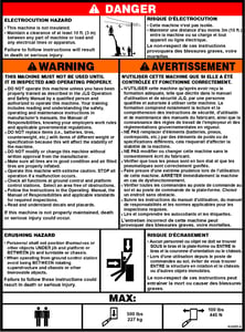 DECAL,SAFETY INSTRUCT. GB/FR