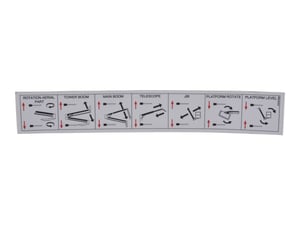 DECAL, LEVER CONTROLS